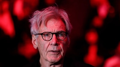 LAS VEGAS, NEVADA - SEPTEMBER 14: Harrison Ford looks on before a fight between Edgar Berlanga and WBC/WBA/WBO super middleweight champion Canelo Alvarez at T-Mobile Arena on September 14, 2024 in Las Vegas, Nevada. Steve Marcus/Getty Images/AFP (Photo by Steve Marcus / GETTY IMAGES NORTH AMERICA / Getty Images via AFP) (Getty Images via AFP) LAS VEGAS, NEVADA - SEPTEMBER 14: Harrison Ford looks on before a fight between Edgar Berlanga and WBC/WBA/WBO super middleweight champion Canelo Alvarez at T-Mobile Arena on September 14, 2024 in Las Vegas, Nevada. Steve Marcus/Getty Images/AFP (Photo by Steve Marcus / GETTY IMAGES NORTH AMERICA / Getty Images via AFP) (Getty Images via AFP)