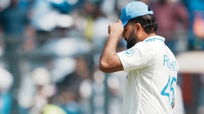 India's captain Rohit Sharma reacts after losing the third Test cricket match against New Zealand at Wankhede Stadium, in Mumbai, Sunday, Nov. 3 (PTI) India's captain Rohit Sharma reacts after losing the third Test cricket match against New Zealand at Wankhede Stadium, in Mumbai, Sunday, Nov. 3 (PTI)