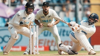 Rishabh Pant put up a fightback with a 64-run knock, but he didn't get any support from the other end. (PTI) Rishabh Pant put up a fightback with a 64-run knock, but he didn't get any support from the other end. (PTI)