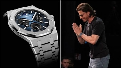 Shah Rukh Khan rocks the Audemars Piguet Royal Oak Perpetual Calendar watch. Shah Rukh Khan rocks the Audemars Piguet Royal Oak Perpetual Calendar watch.