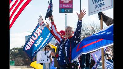 Supporters rally for former US President and Republican presidential candidate Donald Trump in Boston. (AFP) Supporters rally for former US President and Republican presidential candidate Donald Trump in Boston. (AFP)