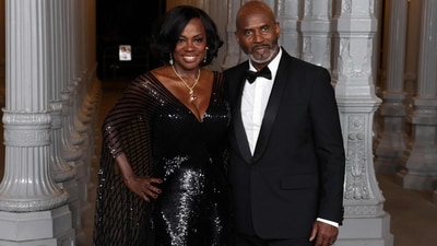 Viola Davis attended the LACMA Art+Film Gala with Julius Tennon. The actor made a commanding entrance at the event in a shimmering black all-over sequined gown. It featured a plunging neckline and a cape that flowed behind her. (AFP) Viola Davis attended the LACMA Art+Film Gala with Julius Tennon. The actor made a commanding entrance at the event in a shimmering black all-over sequined gown. It featured a plunging neckline and a cape that flowed behind her. (AFP)