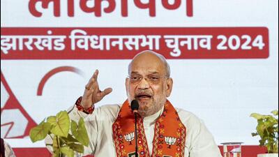 Union home minister Amit Shah in Ranchi on Sunday. (PTI) Union home minister Amit Shah in Ranchi on Sunday. (PTI)