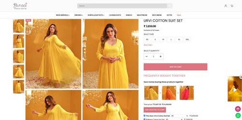 Sara Ali Khan's anarkali suit is available for  ₹3.8k.