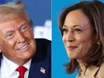 This combination of pictures created on November 03, 2024 shows former US President and Republican presidential candidate Donald Trump (L) takes part in a roundtable discussion hosted by Building America's Future in Drexel Hill, Pennsylvania, on October 29, 2024, and US Vice President and Democratic presidential candidate Kamala Harris (R) speaks during a campaign rally in Charlotte, North Carolina, on November 2, 2024. 