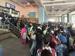 The long lines outside the metro station showed high footfalls on this stretch, and commuters demanded the opening of the Nagasandra-Madavara line, which could decrease the rush.