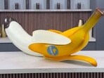 Chef Amaury Guichon sets Guinness Record with 66 inch sculpted chocolate banana