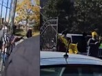 Canada police detains protestors after Brampton temple attack. (Screengrab | X)