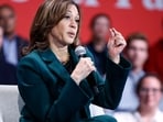 Kamala Harris is at the center of a plagiarism controversy, with allegations of copying significant portions of a colleague's text in her 2007 testimony. (Photo by KAMIL KRZACZYNSKI / AFP)
