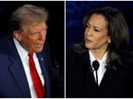 FILE PHOTO: The Republican presidential nominee, former U.S. President Donald Trump, and the Democratic presidential nominee, U.S. Vice President Kamala Harris, take part in a presidential debate hosted by ABC in Philadelphia, Pennsylvania, U.S., September 10, 2024 in a combination of file photographs. REUTERS/File Photo