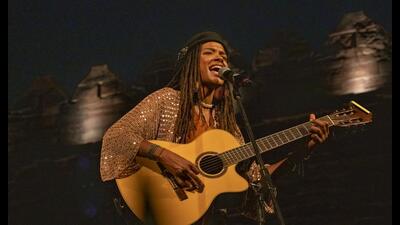 Emlyn Marimutu at the Rajasthan International Folk Festival held from October 16 to 20 at Mehrangarh Fort in Jodhpur (Jodhpur RIFF/OIJO) Emlyn Marimutu at the Rajasthan International Folk Festival held from October 16 to 20 at Mehrangarh Fort in Jodhpur (Jodhpur RIFF/OIJO)