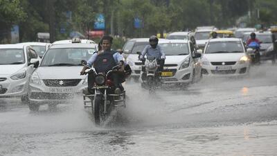 Heavy waterlogging near Purana Quila Road. (HT Archive) Heavy waterlogging near Purana Quila Road. (HT Archive)