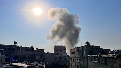 Smoke billows following Israeli bombardment on Beit Lahia, in the northern Gaza Strip, on November 4. (AFP) Smoke billows following Israeli bombardment on Beit Lahia, in the northern Gaza Strip, on November 4. (AFP)