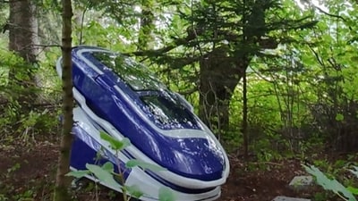 A handout picture released by "The Last Resort" and taken on the morning of September 23, 2024 shows the Sarco pod at the location where it was allegedly used by a 64-year-old American woman (AFP) A handout picture released by "The Last Resort" and taken on the morning of September 23, 2024 shows the Sarco pod at the location where it was allegedly used by a 64-year-old American woman (AFP)