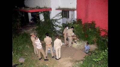 The premises of a high-security area from where Ekta’s remains were exhumed, in Kanpur. (File)