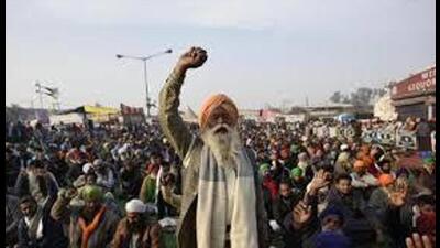 The protesting farmers have been camping at the Shambhu and Khanauri border points between Punjab and Haryana since February 13 when their “Delhi chalo” march was stopped by the security forces. (HT File)