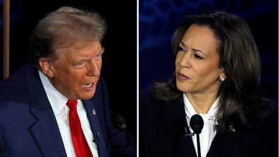The Republican presidential nominee, former U.S. President Donald Trump, and the Democratic presidential nominee, U.S. Vice President Kamala Harris. (REUTERS)