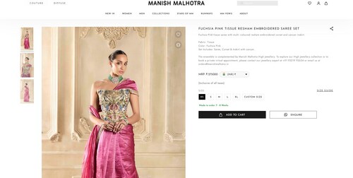 Katrina Kaif's corset saree set is worth  ₹2.75 lakh.