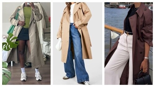 Trench coat is all about making the lower portion of your body look tall. (Pinterest) Trench coat is all about making the lower portion of your body look tall. (Pinterest)