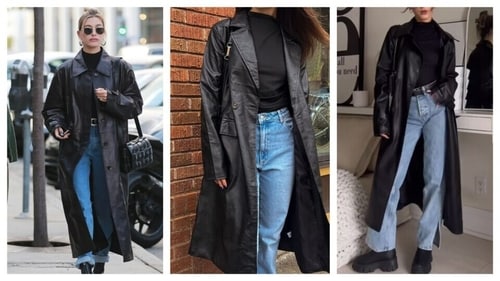 Nothing is more classy than the combo of blue jeans and black leather. (Pinterest) Nothing is more classy than the combo of blue jeans and black leather. (Pinterest)