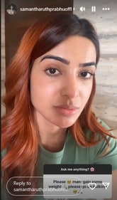 Samantha reacts to weight comment (Photo by Instagram/samantharuthprabhuoffl) Samantha reacts to weight comment (Photo by Instagram/samantharuthprabhuoffl)