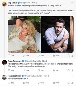 Pop Crave shared Martha's quote about Ryan. Pop Crave shared Martha's quote about Ryan.