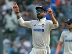 India's Virat Kohli during the first day of the third Test cricket match between India and New Zealand. (Photo by INDRANIL MUKHERJEE / AFP) India's Virat Kohli during the first day of the third Test cricket match between India and New Zealand. (Photo by INDRANIL MUKHERJEE / AFP)