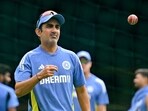India's head coach Gautam Gambhir during a practice session. India's head coach Gautam Gambhir during a practice session.