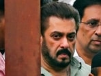 Actor Salman Khan leaves the residence of former Maharashtra minister Baba Siddique, who was shot dead three assailants, in Mumbai. 