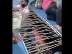 A viral video showed a passenger weaving a hammock in a packed train, amusing fellow commuters.
A viral video showed a passenger weaving a hammock in a packed train, amusing fellow commuters.