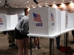 People vote in the 2024 U.S. presidential election on Election Day in Springfield, Ohio, U.S., November 5, 2024. REUTERS/Megan Jelinger