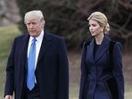 United States President Donald Trump and his daughter Ivanka Trump at the White House in  Washington.
