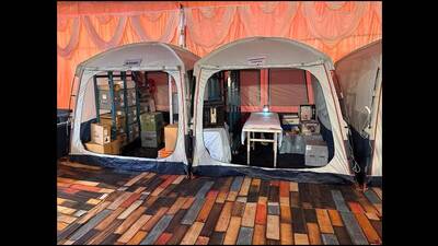 ‘BHISHM Cube’ mobile hospital. (HT Photo) ‘BHISHM Cube’ mobile hospital. (HT Photo)