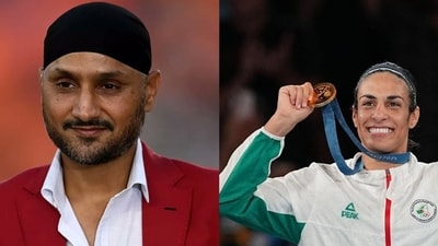 Harbhajan Singh and Imane Khelif ((X Images) ) Harbhajan Singh and Imane Khelif ((X Images) )