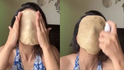 Roti mask for youthful skin: Face Yoga expert reveals surprising DIY hack but does it really work? (Photo by Instagram/mansifaceyoga) Roti mask for youthful skin: Face Yoga expert reveals surprising DIY hack but does it really work? (Photo by Instagram/mansifaceyoga)