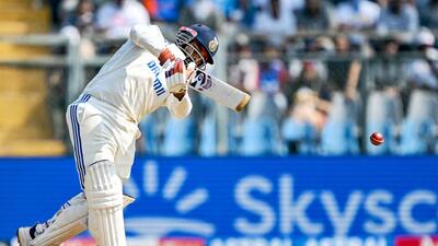 India's Rishabh Pant plays a shot on Day 3 of the final Test against New Zealand at the Wankhede Stadium in Mumbai. (AFP) India's Rishabh Pant plays a shot on Day 3 of the final Test against New Zealand at the Wankhede Stadium in Mumbai. (AFP)