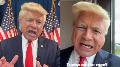 A livid Liberal senior citizen reportedly strangled Trump impersonator John Di Domenico in Las Vegas in 2018. Security concerns surged in 2016 after Donald Trump came to power in the White House. (Instagram) A livid Liberal senior citizen reportedly strangled Trump impersonator John Di Domenico in Las Vegas in 2018. Security concerns surged in 2016 after Donald Trump came to power in the White House. (Instagram)