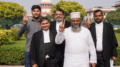 Advocates react after the Supreme Court's verdict on UP Madarsa Education Act. (PTI) Advocates react after the Supreme Court's verdict on UP Madarsa Education Act. (PTI)
