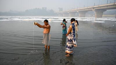 This year, the festival began on November 5 and will culminate with the main rituals getting performed on November 7 (Thursday) and 8 (Friday), when devotees will worship the Sun God. (Sunil Ghosh/HT Photo) This year, the festival began on November 5 and will culminate with the main rituals getting performed on November 7 (Thursday) and 8 (Friday), when devotees will worship the Sun God. (Sunil Ghosh/HT Photo)