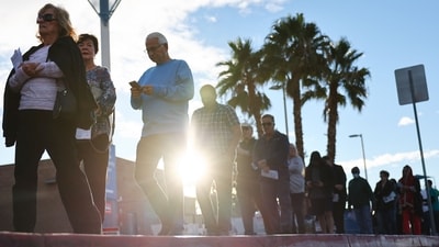 US midterm elections: Voters wait in line to cast their ballots. (AFP) US midterm elections: Voters wait in line to cast their ballots. (AFP)