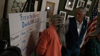 Six registered voters cast their vote on November 5, 2024 in Dixville Notch, New Hampshire. (AFP) Six registered voters cast their vote on November 5, 2024 in Dixville Notch, New Hampshire. (AFP)