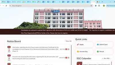 SSC GD 2025: Correction window opens at ssc.gov.in, make changes till November 7 SSC GD 2025: Correction window opens at ssc.gov.in, make changes till November 7