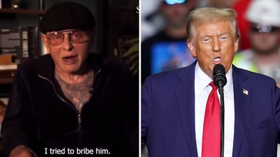 The former mafia boss said that he preferred Donald Trump over Kamala Harris due to his business acumen. (X/@TiffanyFong_) The former mafia boss said that he preferred Donald Trump over Kamala Harris due to his business acumen. (X/@TiffanyFong_)