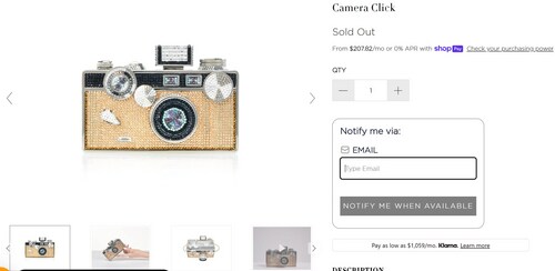 It costs $5,995, which is equivalent to approximately ₹500,000. (judithleiber.com) It costs $5,995, which is equivalent to approximately ₹500,000. (judithleiber.com)
