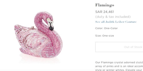 Her flamingo clutch costs ₹5,400,000. (judithleiber.com) Her flamingo clutch costs ₹5,400,000. (judithleiber.com)