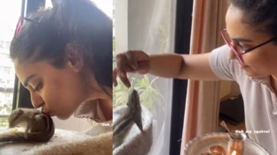 In a unique twist, a woman celebrated Bhai Dooj with her pet squirrel. (Instagram/oh_my_squirrel)
