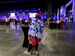 Attendees arrive for the election night event with former US President Donald Trump, not pictured, at the Palm Beach Convention Center in West Palm Beach, Florida, US, on Tuesday, Nov. 5, 2024. Attendees arrive for the election night event with former US President Donald Trump, not pictured, at the Palm Beach Convention Center in West Palm Beach, Florida, US, on Tuesday, Nov. 5, 2024.