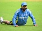 India's KL Rahul warms up before the start of play on the fifth and final day of the first Test cricket match between India and New Zealand at the M. Chinnaswamy Stadium in Bengaluru on October 20 India's KL Rahul warms up before the start of play on the fifth and final day of the first Test cricket match between India and New Zealand at the M. Chinnaswamy Stadium in Bengaluru on October 20