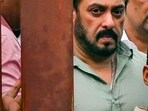 Actor Salman Khan leaves the residence of former Maharashtra minister Baba Siddique, who was shot dead three assailants, in Mumbai. Actor Salman Khan leaves the residence of former Maharashtra minister Baba Siddique, who was shot dead three assailants, in Mumbai.