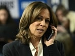 US Vice President and Democratic presidential candidate Kamala Harris